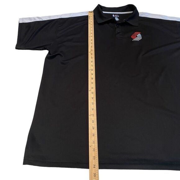 Majestic Portland Trailblazers Polo Shirt Men’s Black White Red Big & Tall 4XLT - Picture 6 of 9
